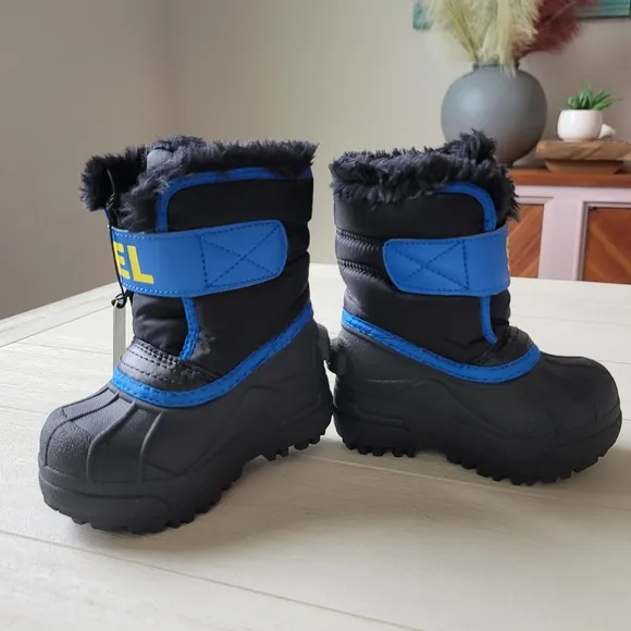 🆕️ Sorel Snow Commander Boot - Toddler Boys' in Black / Super Blue