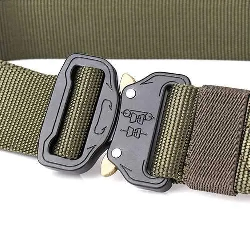 125CM Mens Nylon Outdoor Tactical Military Army Belt Heavy Duty Buckle Waistband