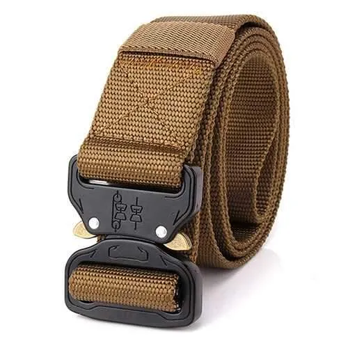 125CM Mens Nylon Outdoor Tactical Military Army Belt Heavy Duty Buckle Waistband