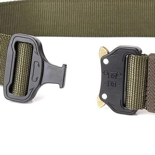 125CM Mens Nylon Outdoor Tactical Military Army Belt Heavy Duty Buckle Waistband