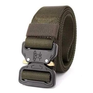 125CM Mens Nylon Outdoor Tactical Military Army Belt Heavy Duty Buckle Waistband