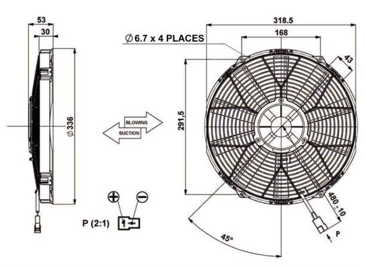12"(305mm) SUCTION FAN, REVOTEC