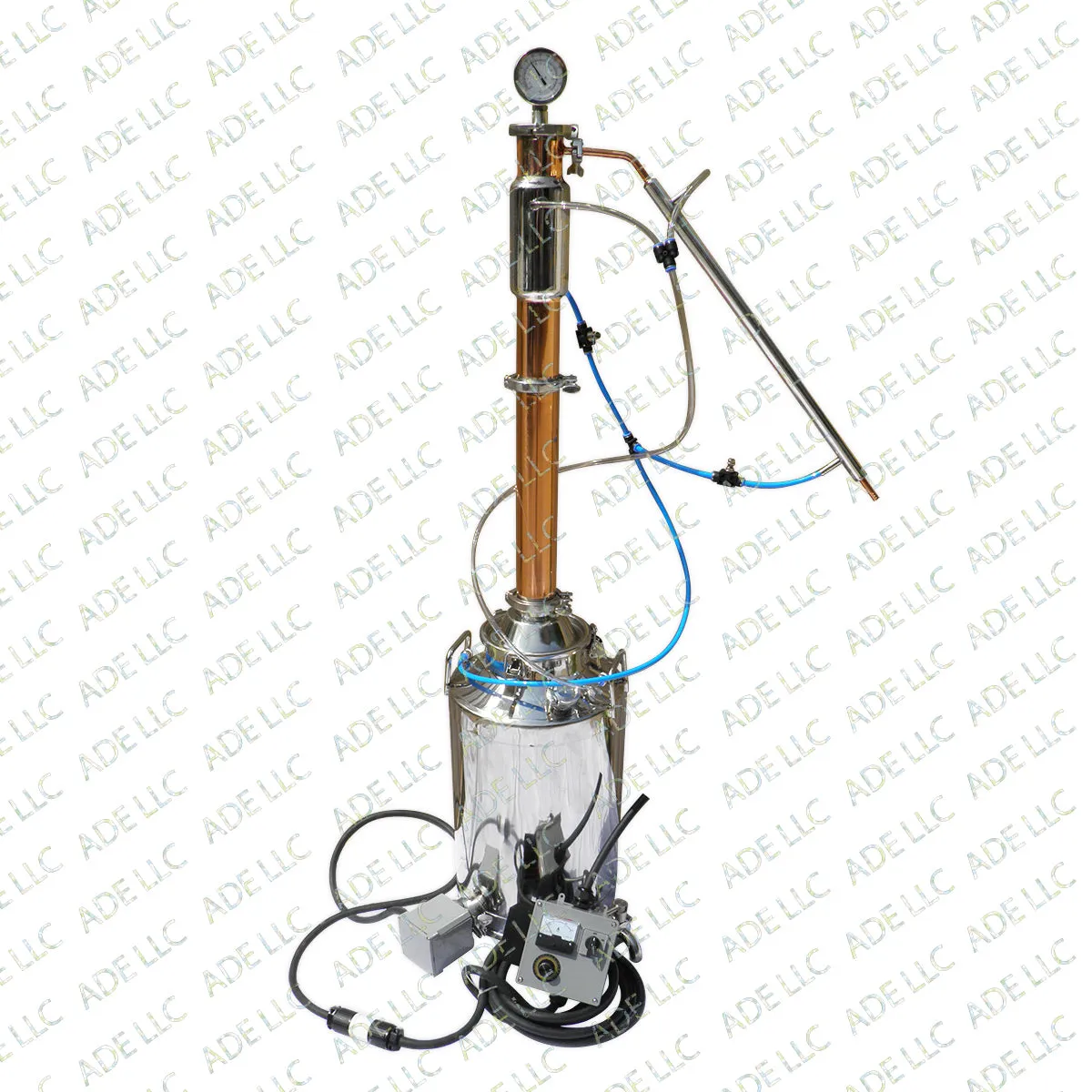 13 Gallon Still with 3" Copper & Stainless Reflux Column with Cooling Kit & Controller