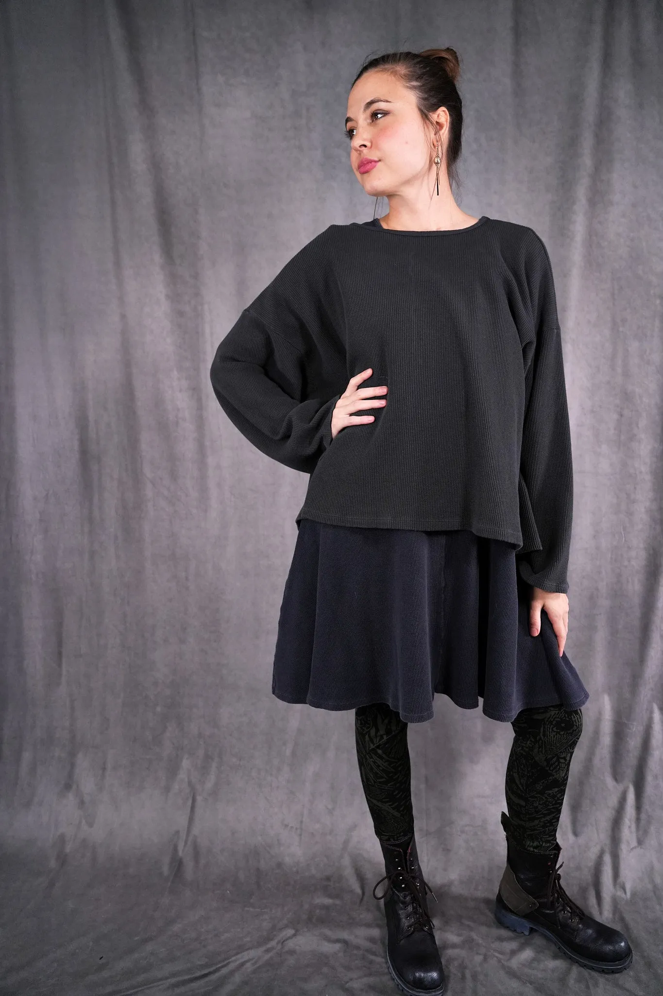 1608 Donna's Thermal Top Smoke-P