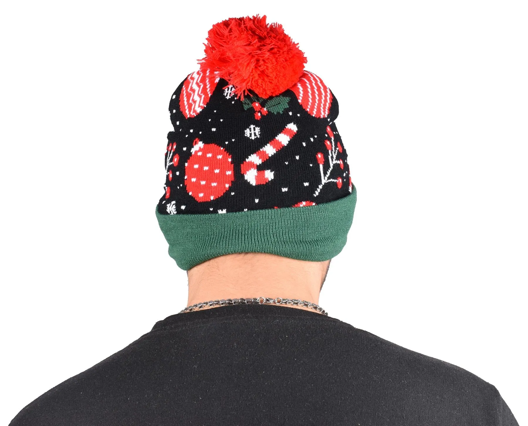 2 Pack LED Christmas Bobble Hat
