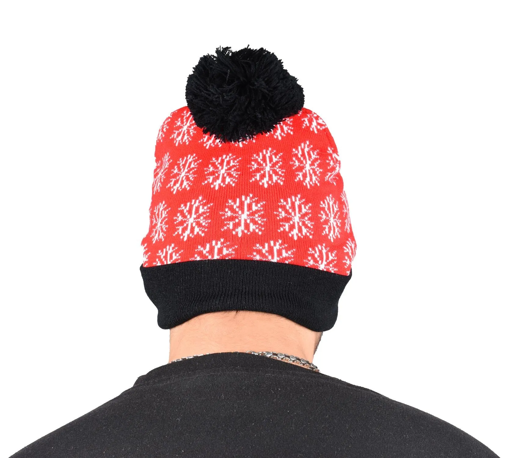 2 Pack LED Christmas Bobble Hat