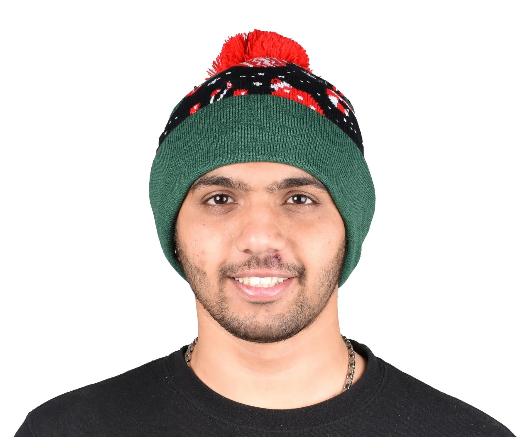 2 Pack LED Christmas Bobble Hat