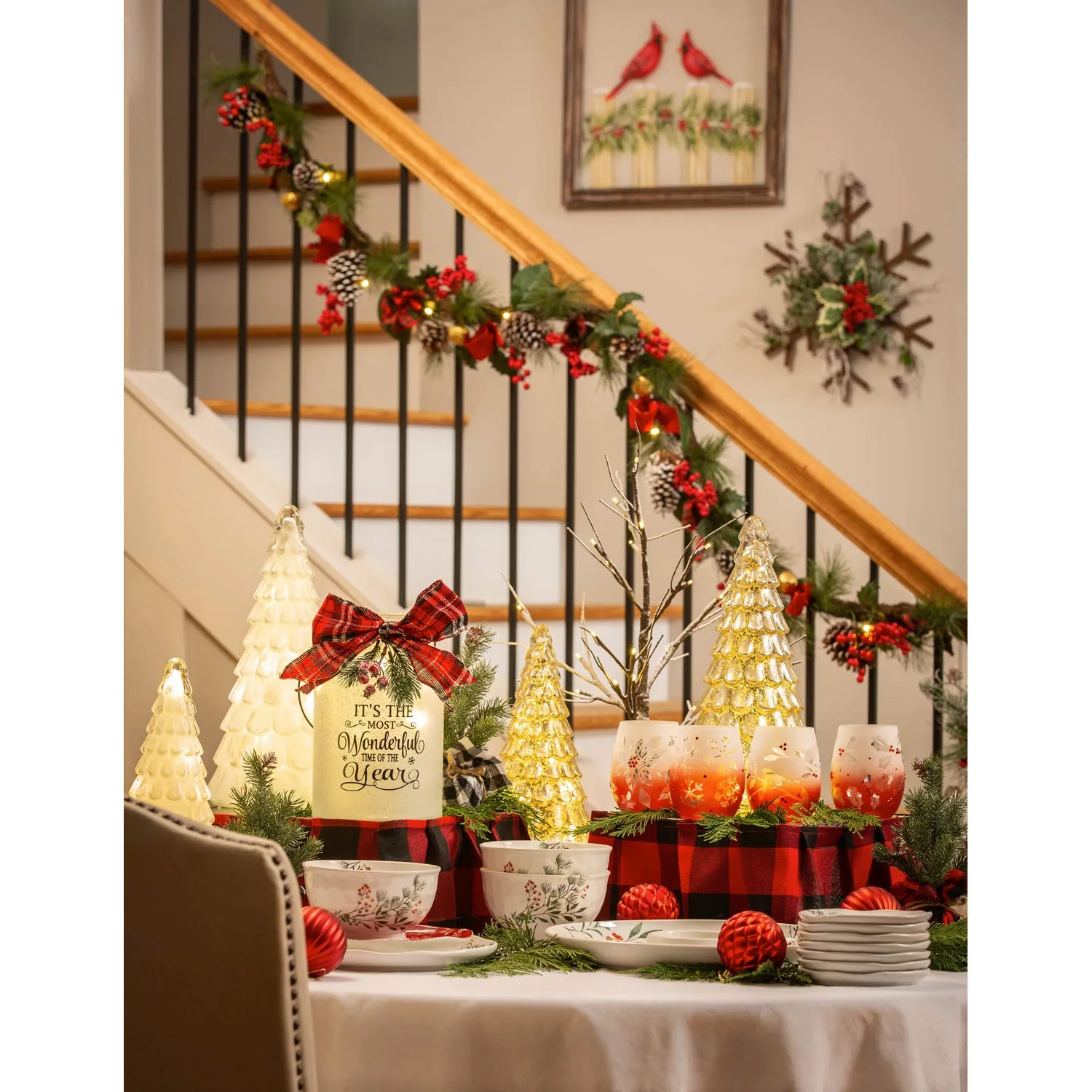 24" High LED Snowy Tree