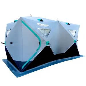 6-8 Person Insulated Double Ice Fishing Tent With Ventilation Windows & Carry Pack