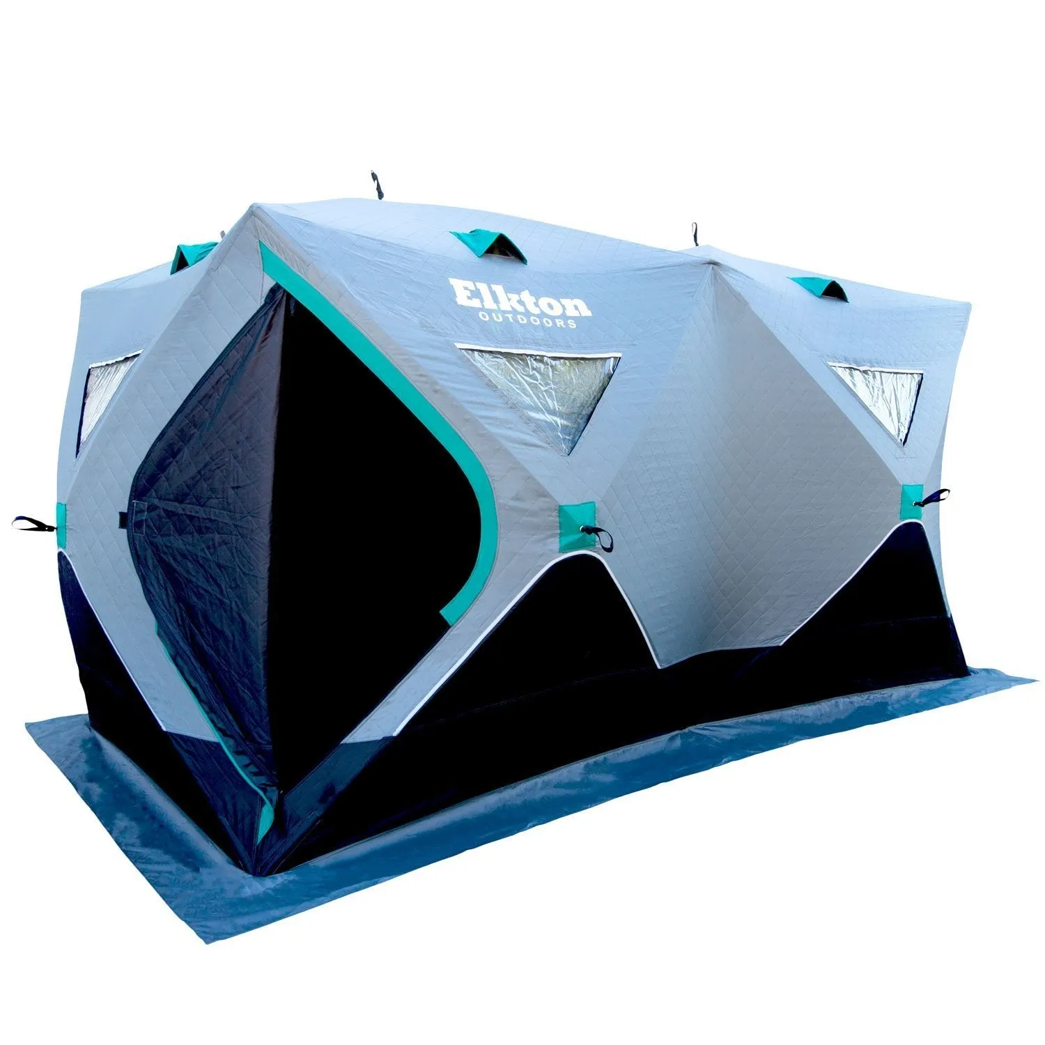 6-8 Person Insulated Double Ice Fishing Tent With Ventilation Windows & Carry Pack