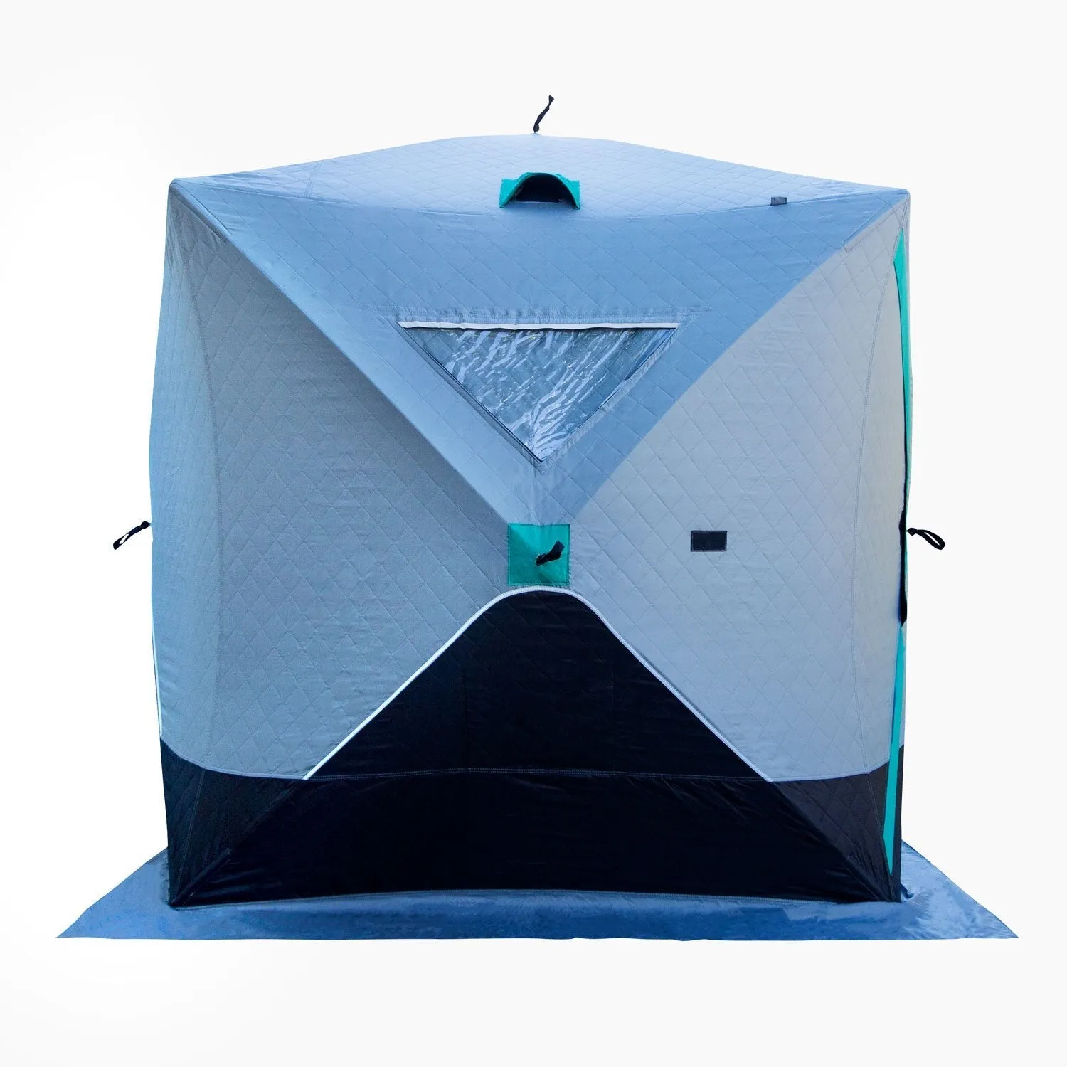 6-8 Person Insulated Double Ice Fishing Tent With Ventilation Windows & Carry Pack