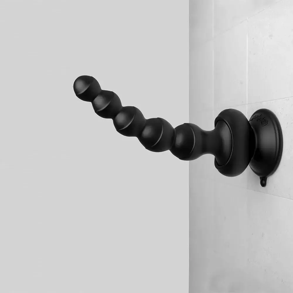 6.6-inch Silicone Black Remote-controlled Vibrating Anal Beads