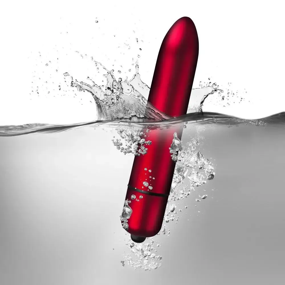 6.75-inch Rocks off Red 10-speed Waterproof Bullet Vibrator