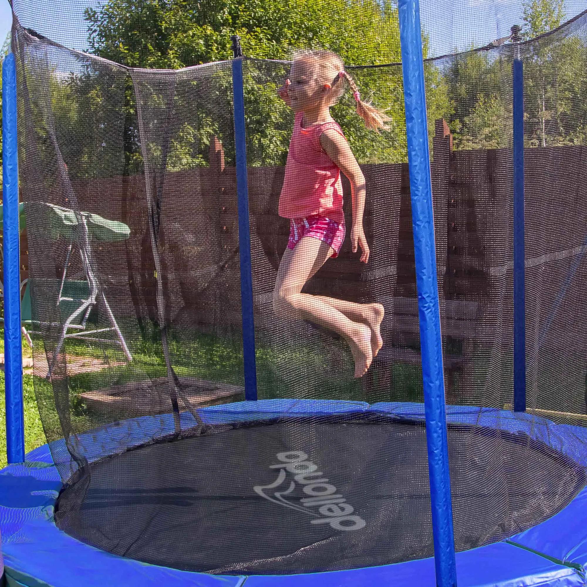 6ft Heavy-Duty Outdoor Trampoline for Kids with Safety Enclosure Net - DL66