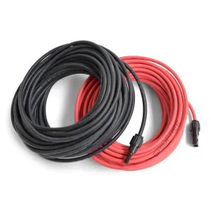 6mm² Solar Cable Red&Black - 10 meters with MC4