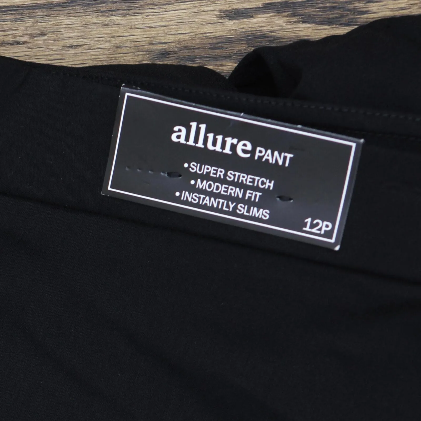 Alfred Dunner Womens Petite Allure Proportioned Pants 01716 Black 12P