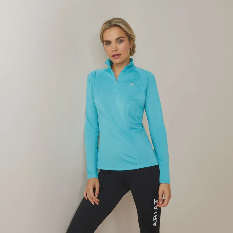 Ariat Sunstopper 2.0 1/4 Zip Maui Blue
