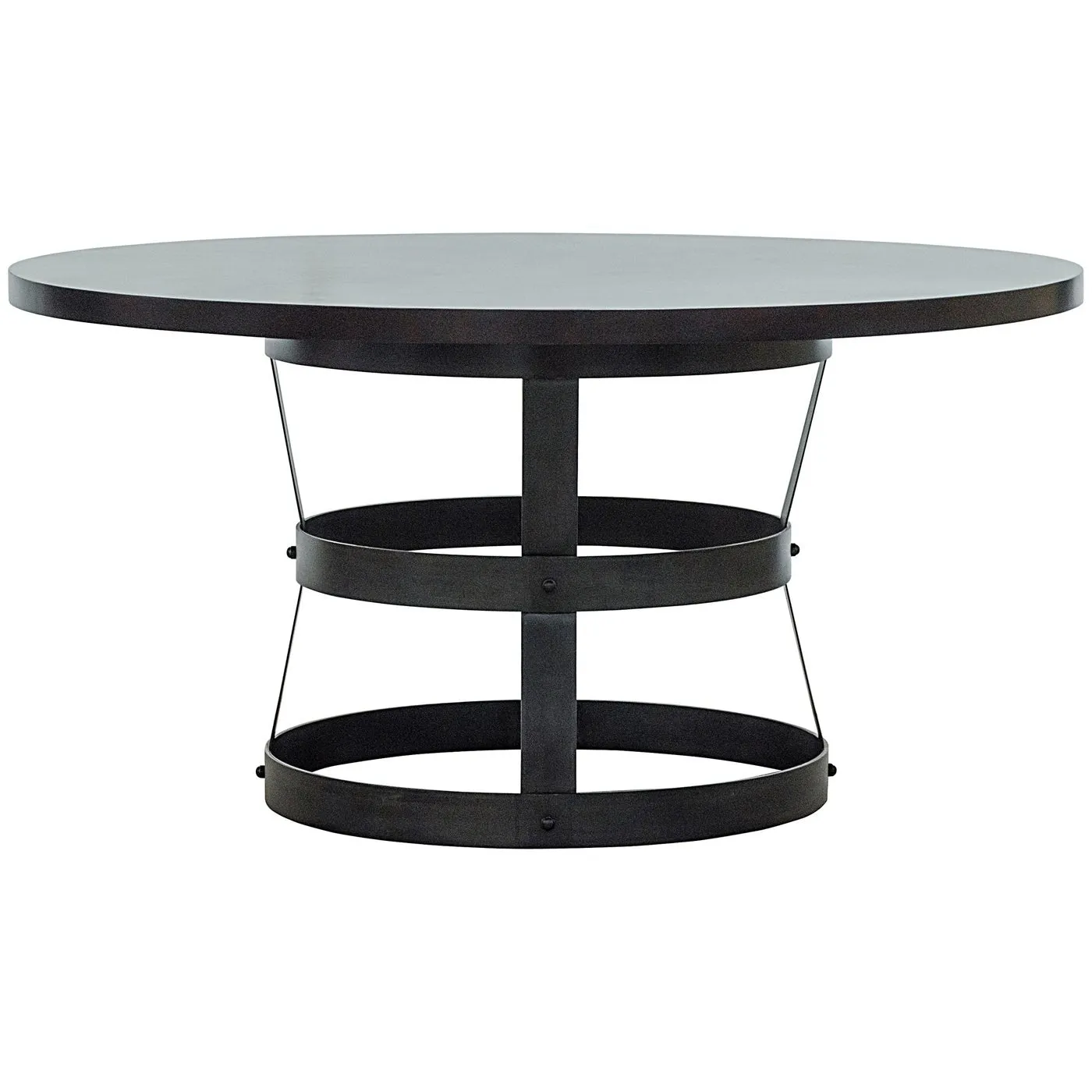 Basket Dining Table,  Alder/Steel Base - 72x72x30.5