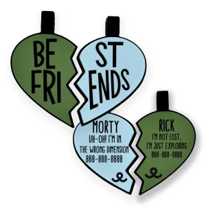 Best Friends Classic BFF Heart Silicone ID Tags