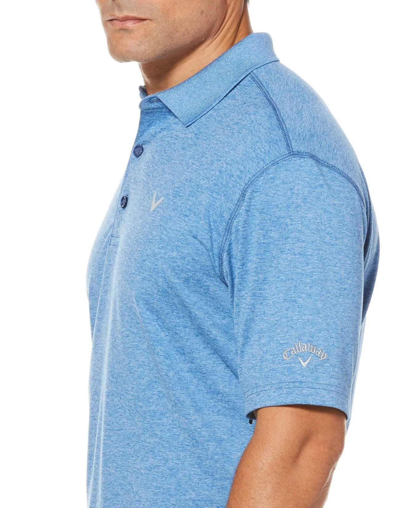 Big & Tall Cooling Heathered Polo With Chevron
