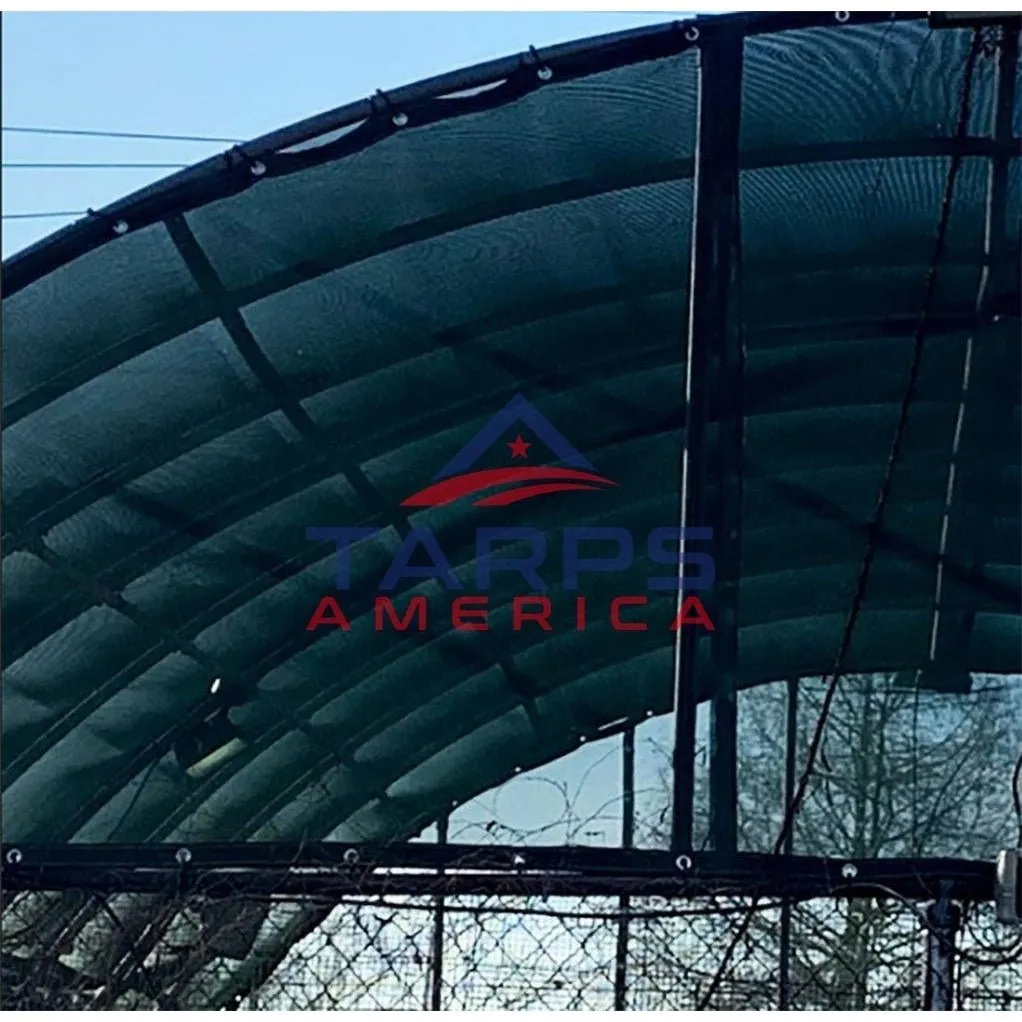 Black 10 oz. Heavy Duty Vinyl Coated Mesh Tarp by ShadeMax®
