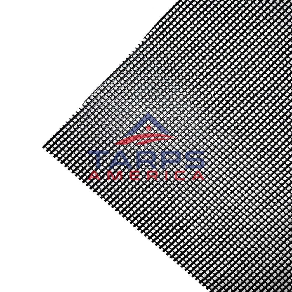 Black 10 oz. Heavy Duty Vinyl Coated Mesh Tarp by ShadeMax®