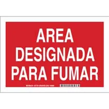Brady Bilingual Designated Smoke Area Sign/ Buy online