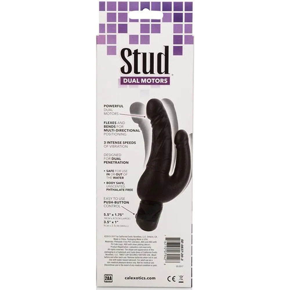 CalExotics Bendie Stud Over and Under Vibrator Black
