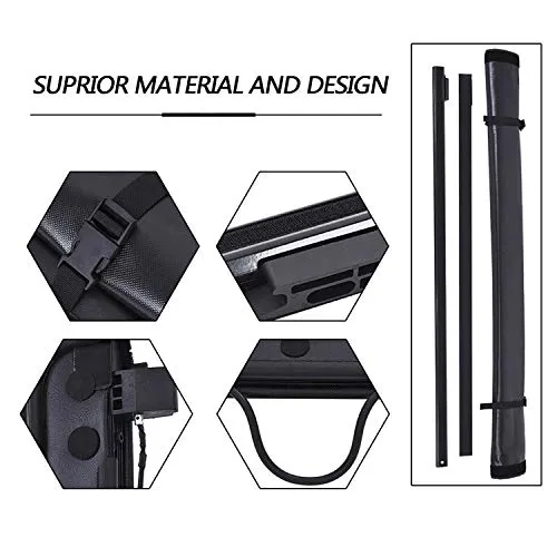 CARMOCAR Truck Covers Replacement for Toyota Tacoma for 1989-2004 | 6FT Bed | Soft Roll-Up Truck Bed Tonneau Cover | Pickup Truck Bed Cover Accessories with Led Light