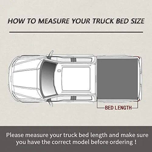 CARMOCAR Truck Covers Replacement for Toyota Tacoma for 1989-2004 | 6FT Bed | Soft Roll-Up Truck Bed Tonneau Cover | Pickup Truck Bed Cover Accessories with Led Light