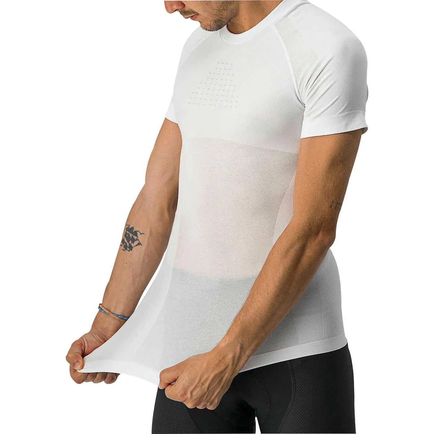Castelli Core Seamless Short Sleeve Mens Cycling Base Layer - White