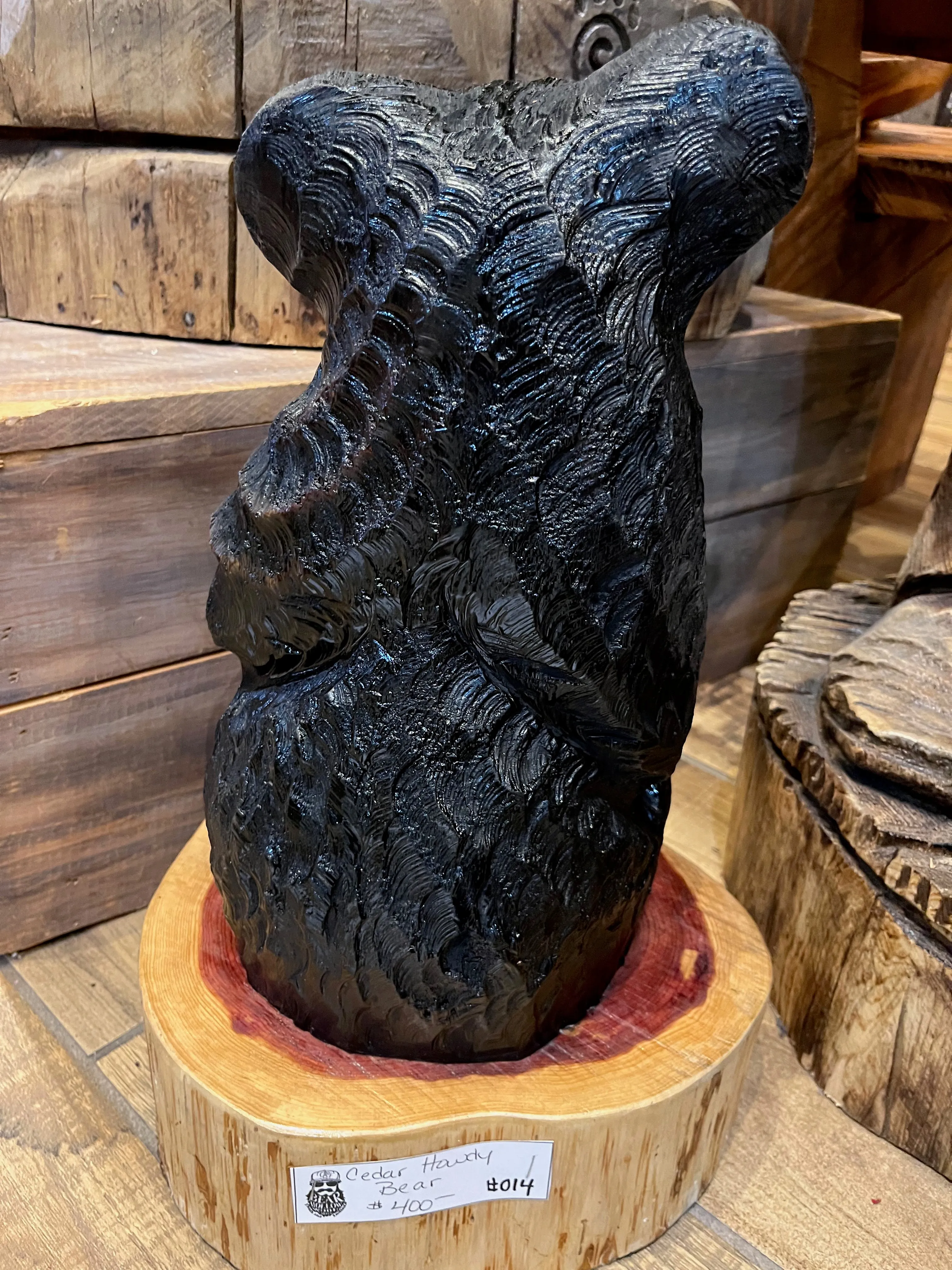 Cedar Bear with Howdy on Base