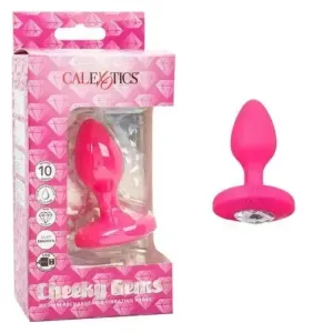 Cheeky Gems Medium Rechargeable Vibrating Probe- Pink
