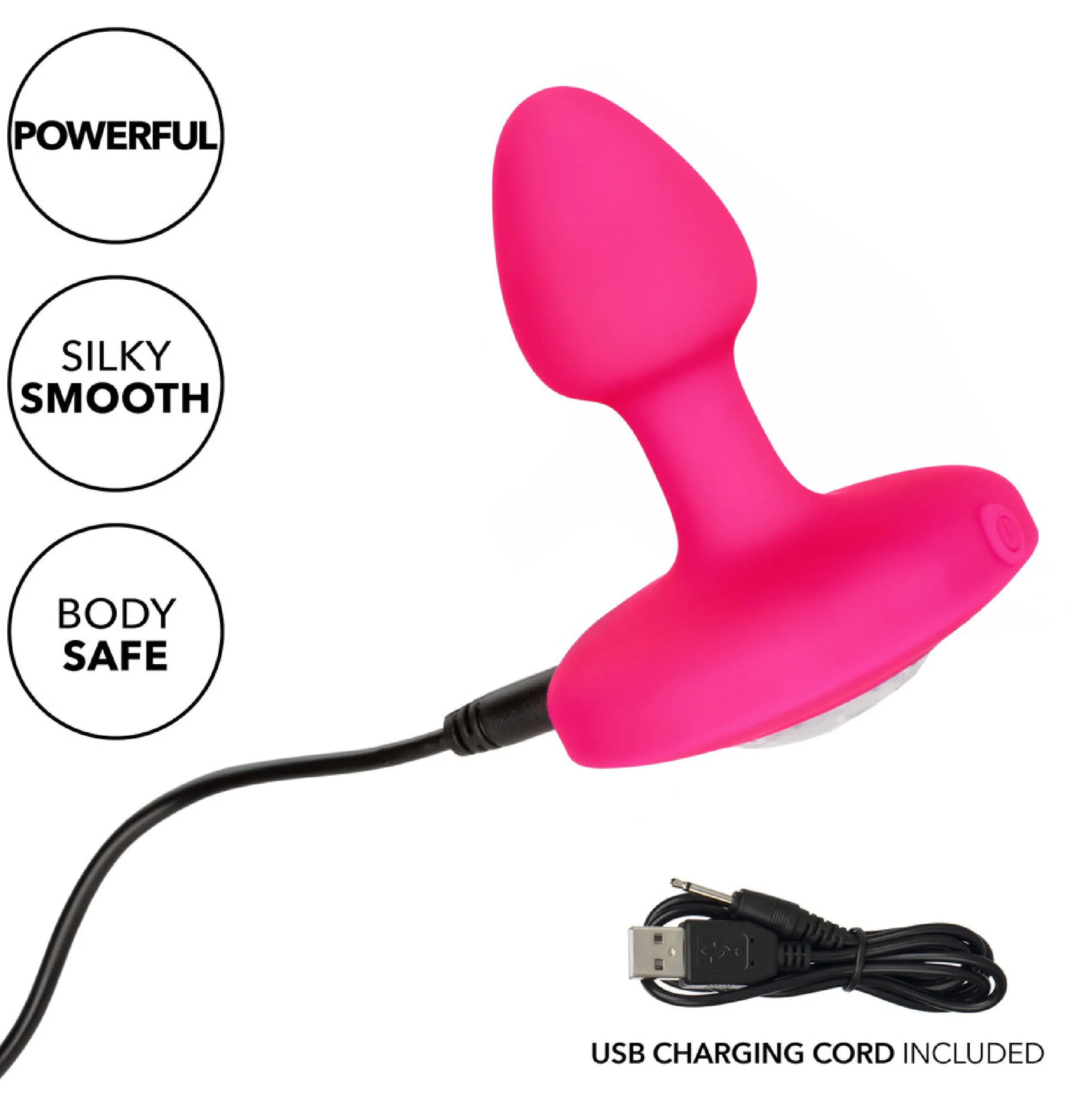 Cheeky Gems™ Small Rechargeable Vibrating Probe - Pink