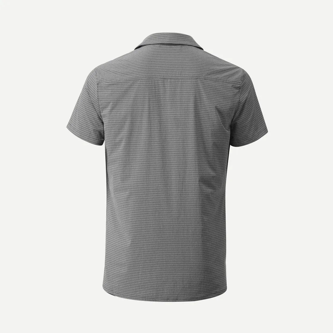 Chemise de trekking manches courtes homme, NH 500 stretch grise
