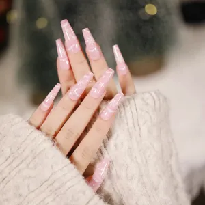 Christmas Coffin Gel Pink Snow