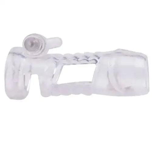 Clear Rubber Vibrating Penis Sleeve for Him