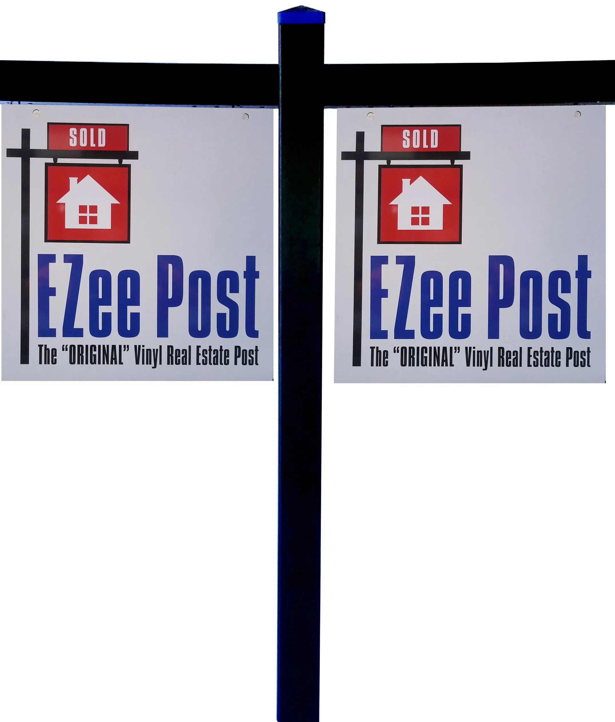 Corcovado 2-Piece Real Estate Yard Sign Post (Riders Included) - Black
