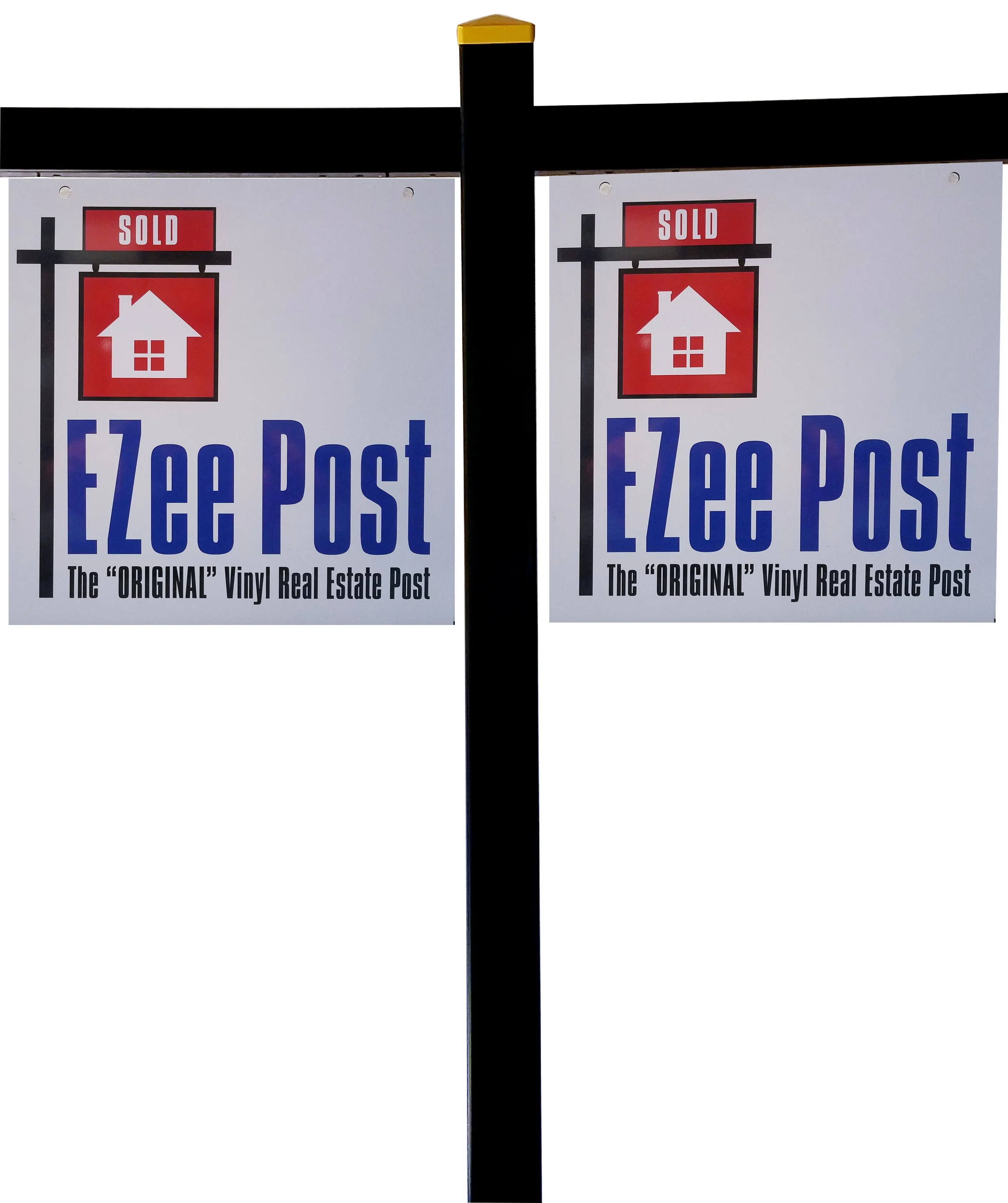 Corcovado 2-Piece Real Estate Yard Sign Post (Riders Included) - Black
