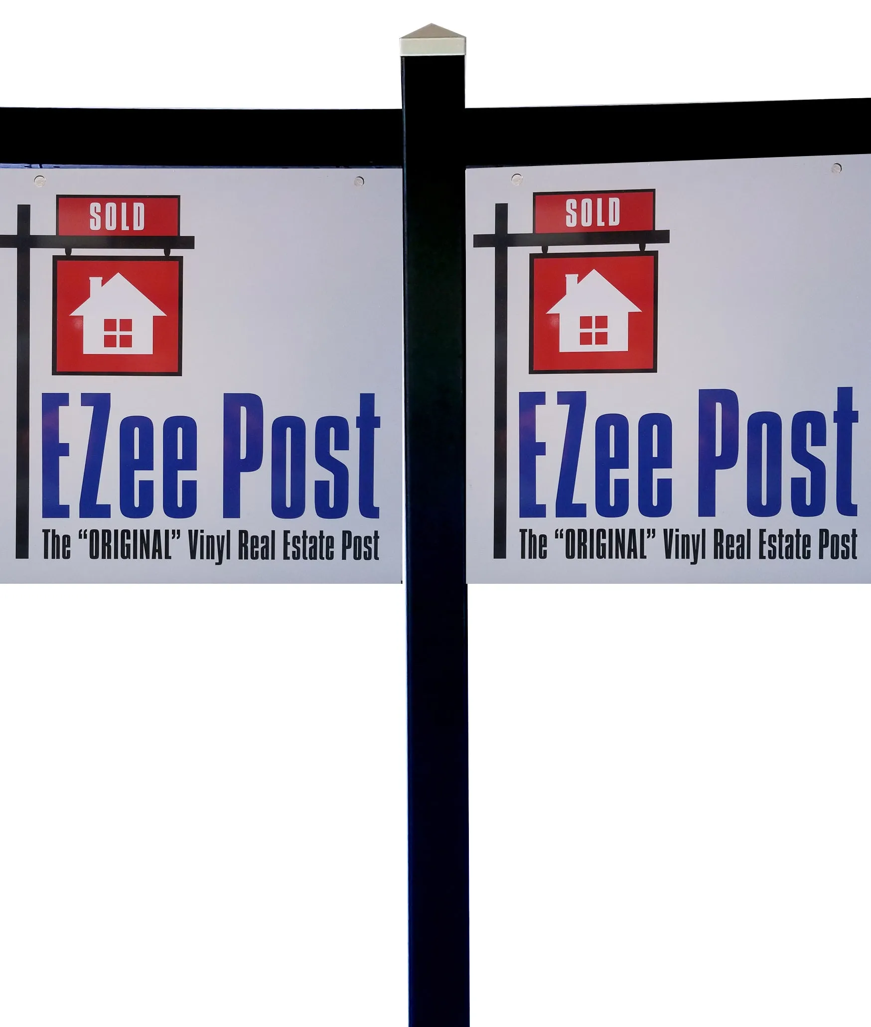 Corcovado 2-Piece Real Estate Yard Sign Post (Riders Included) - Black