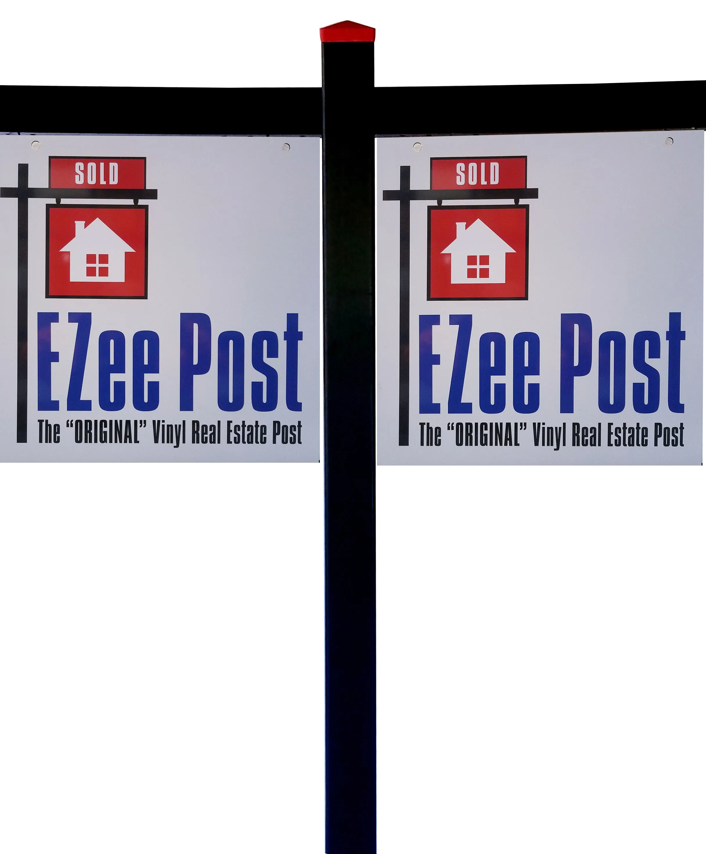Corcovado 2-Piece Real Estate Yard Sign Post (Riders Included) - Black