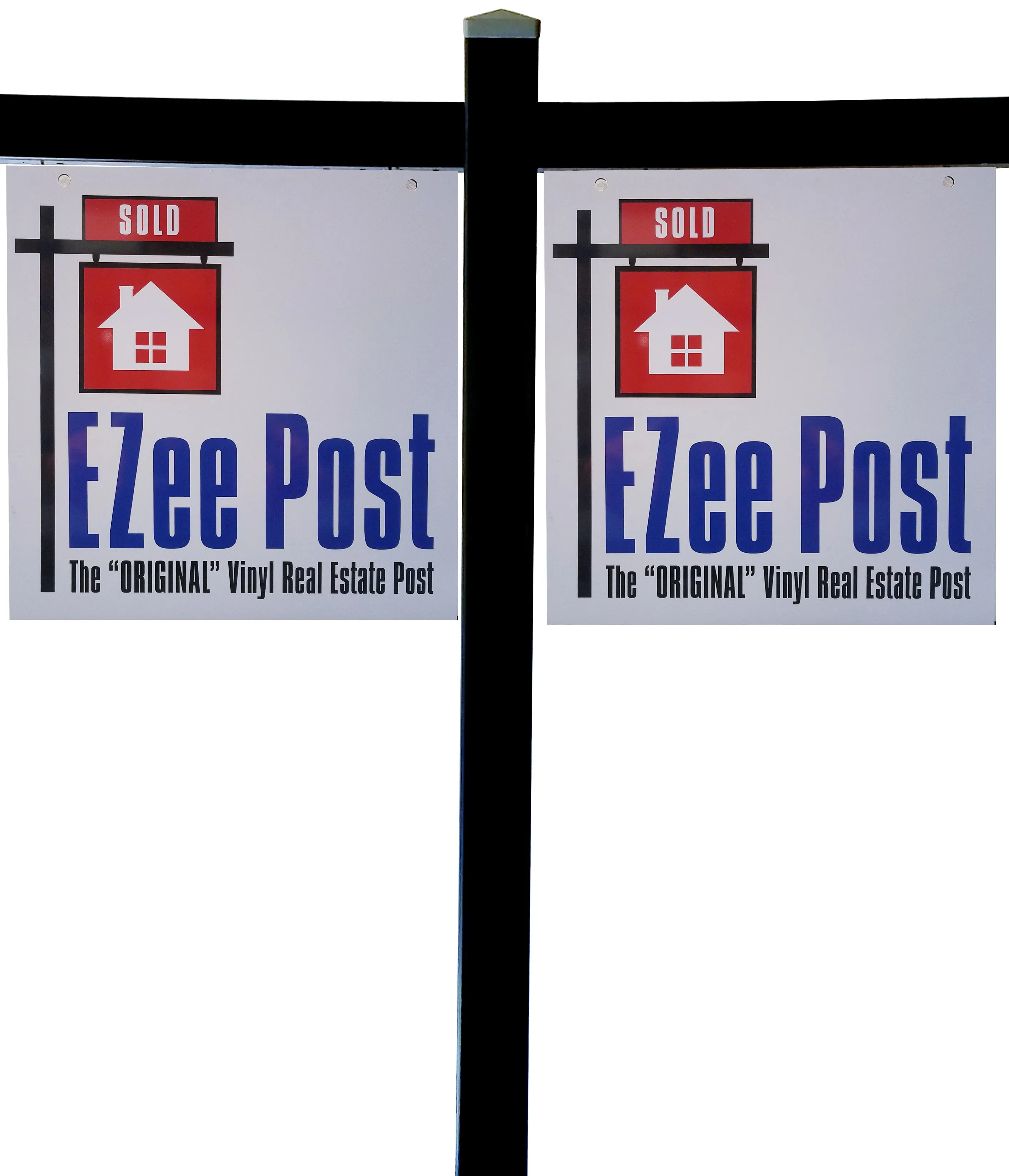 Corcovado 2-Piece Real Estate Yard Sign Post (Riders Included) - Black