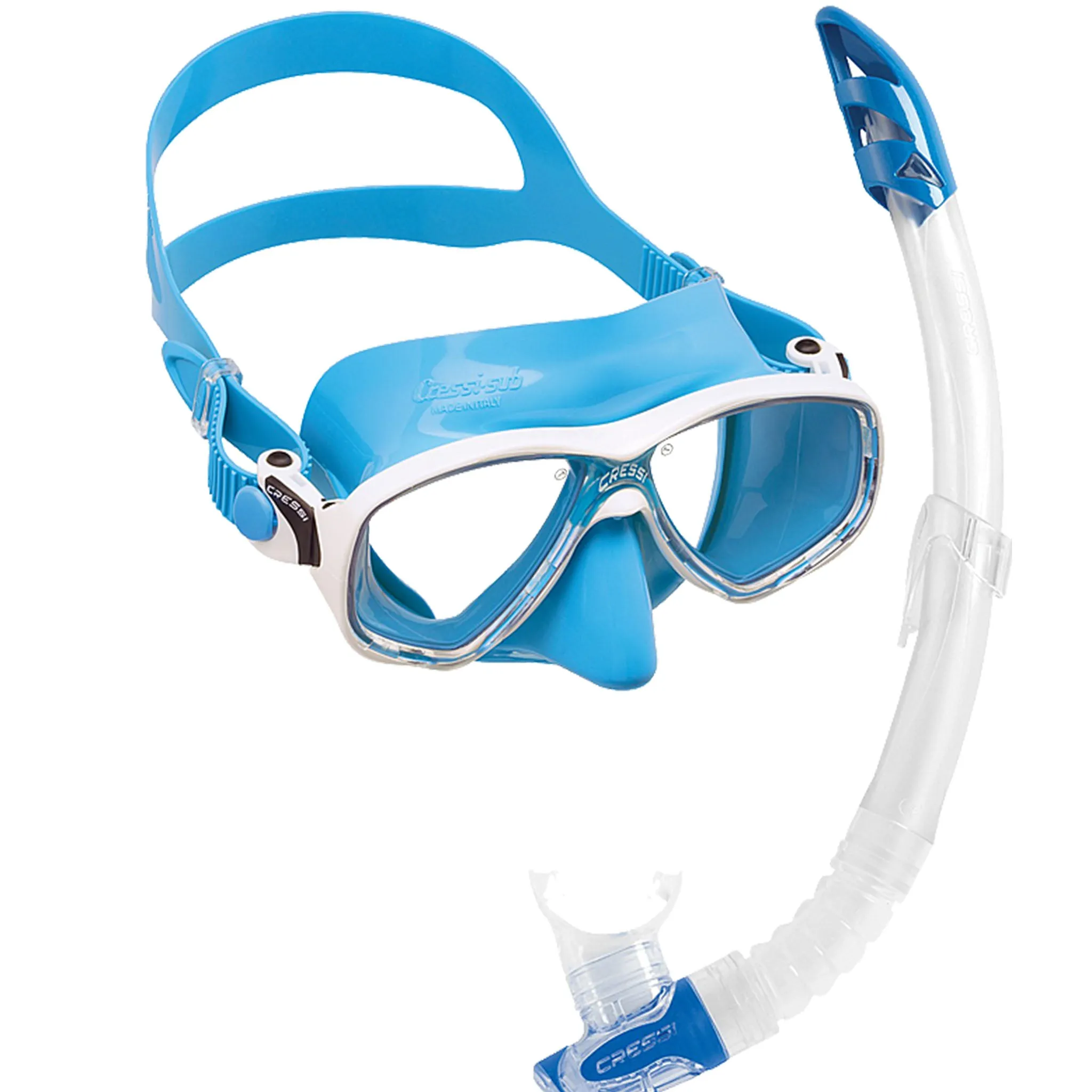 Cressi Marea Mask, Gamma Snorkel & Agua Snorkelling Fins