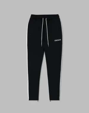 CRONOS WOMEN 2LINE STRETCH PANTS【BLACK】