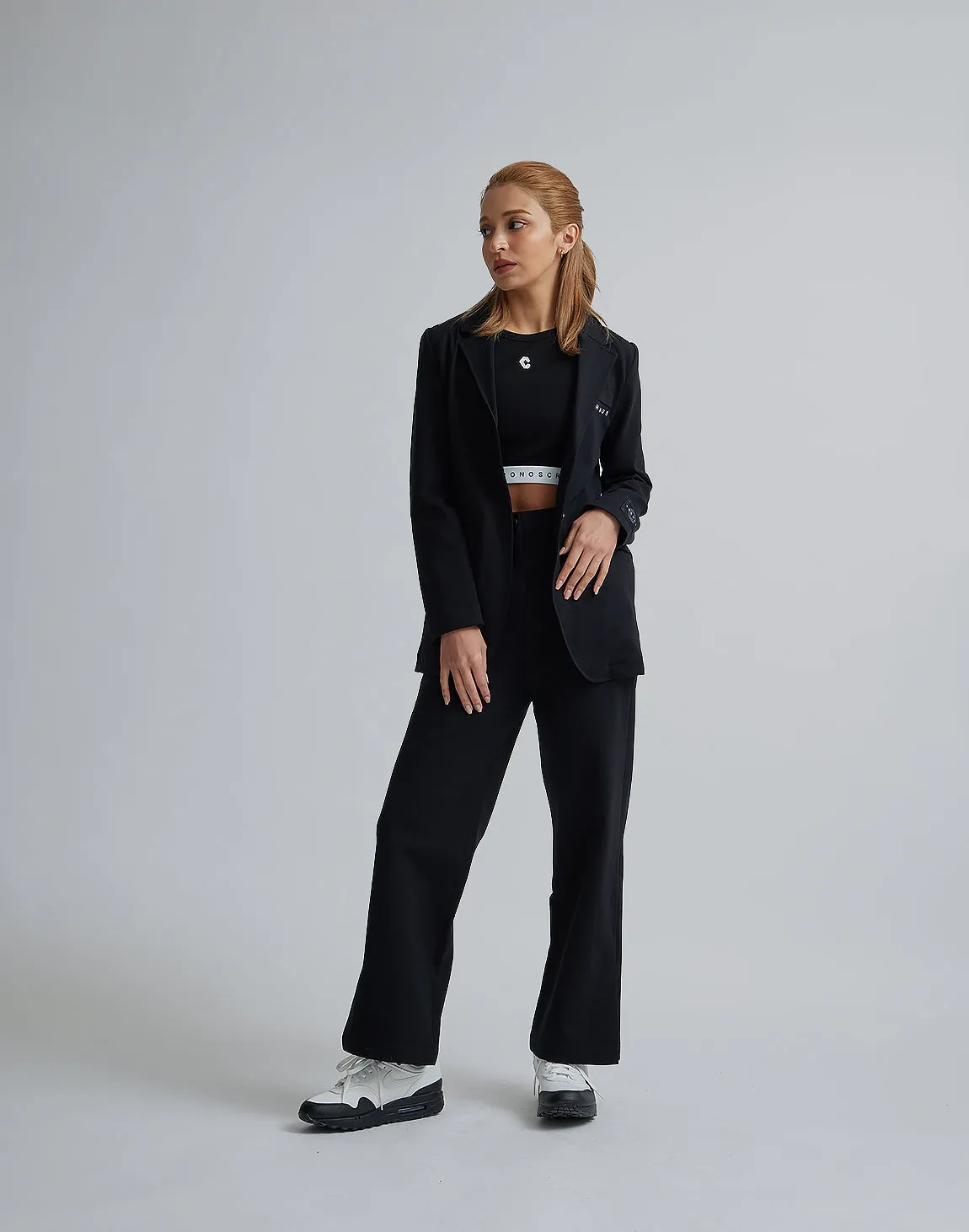 CRONOS WOMEN EASY CARE STRETCH PANTS【BLACK】