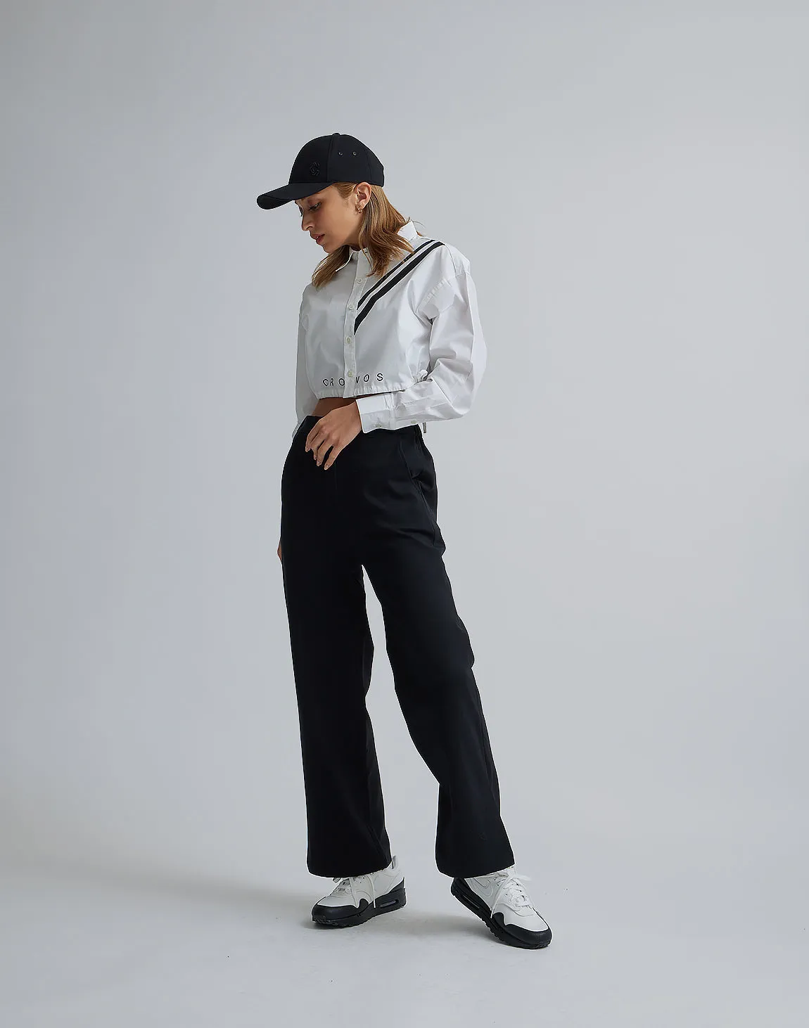 CRONOS WOMEN EASY CARE STRETCH PANTS【BLACK】