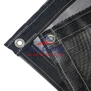 Custom Black 10 oz. Heavy Duty Vinyl Coated Mesh Tarp