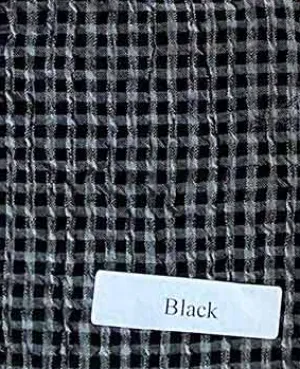 Cut Loose Crinkle Check Collarless Blouse, Style #6126253