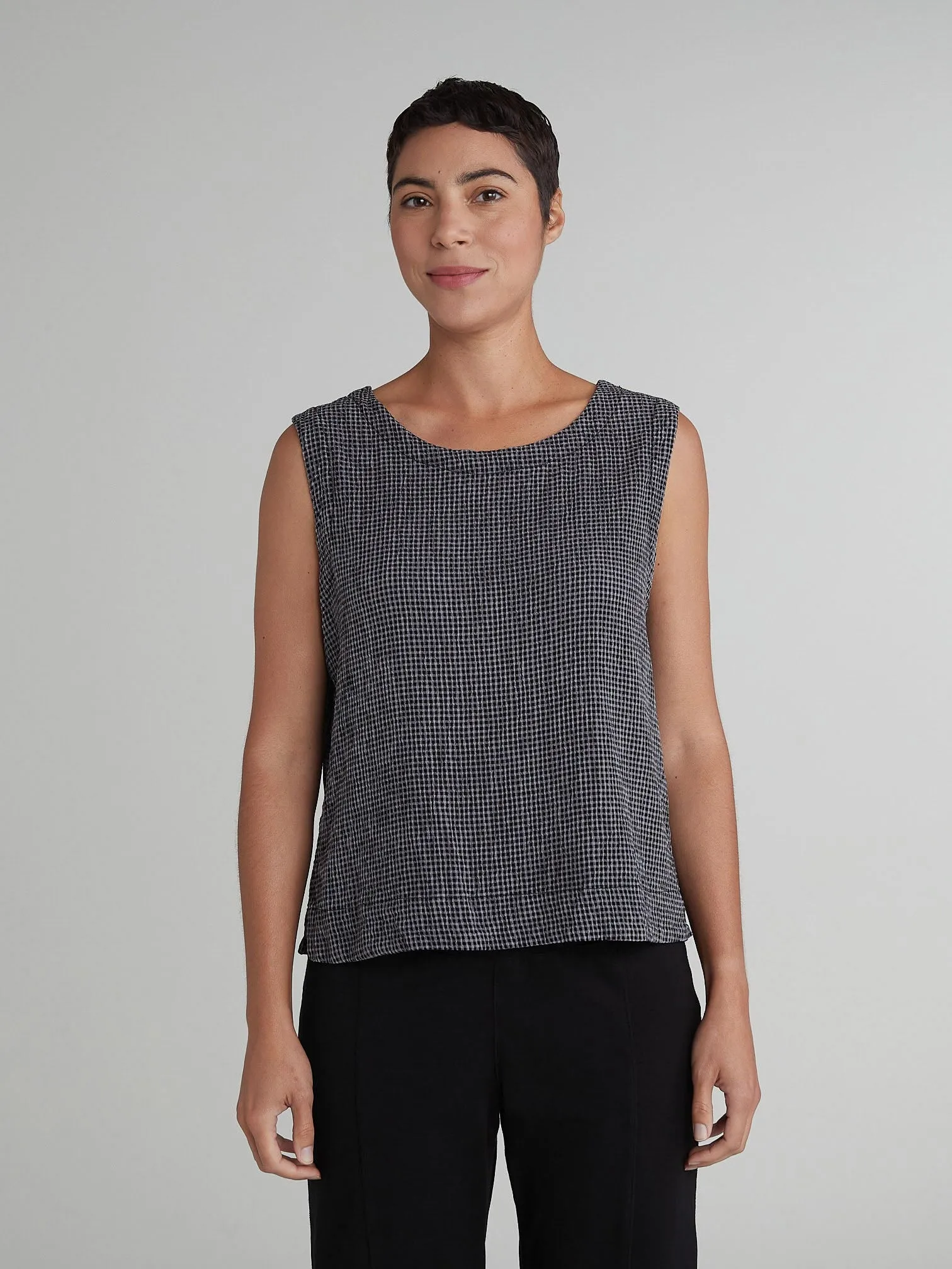 Cut Loose Crinkle Check Shell, Style #6125331