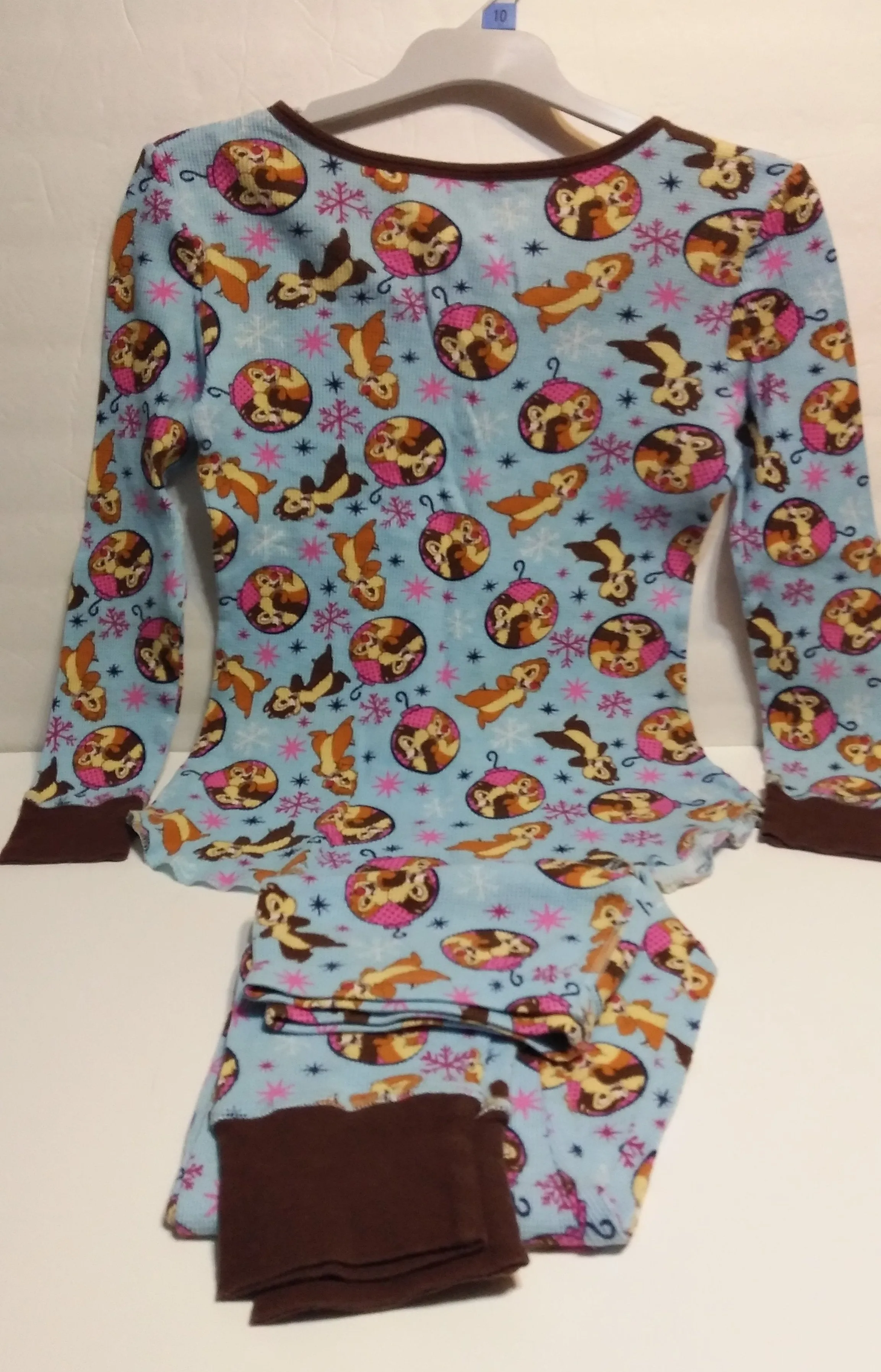 Disney Thermal Waffle Long Underwear Pajama Set